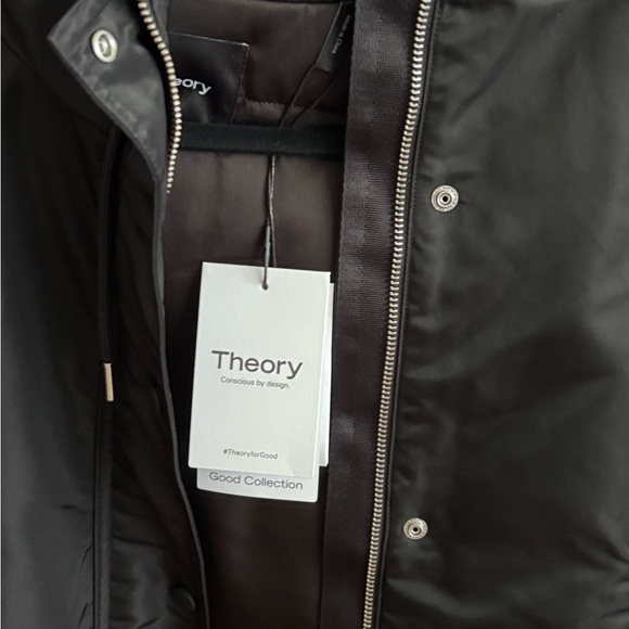 Theory Black Aero Nylon Puffer Jacket - Picture 5 of 5